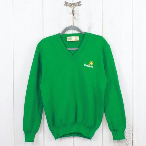 Traditional Craft Other - Vintage Traditional Craft Green V Neck Knitwear Pullover Sweater Size 38/40